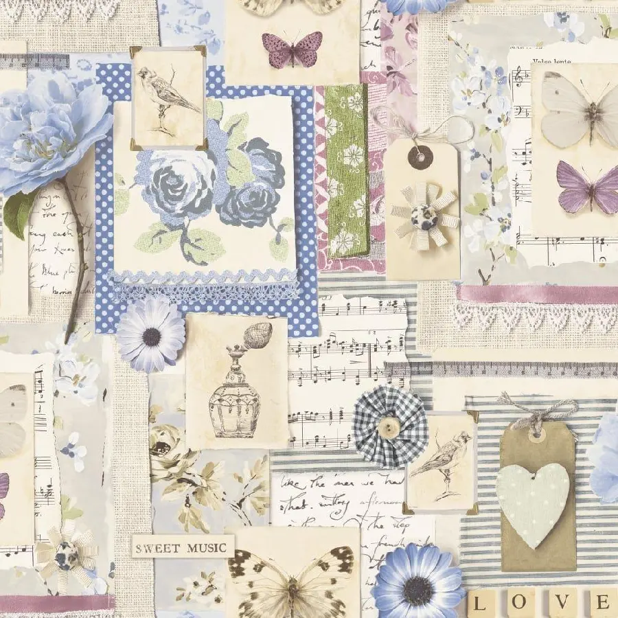 Download the background photo of the multi-piece design and flower collage with beautiful and attractive designs