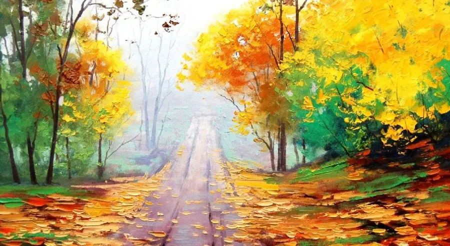 The most visited beautiful and beautiful autumn nature painting with excellent quality