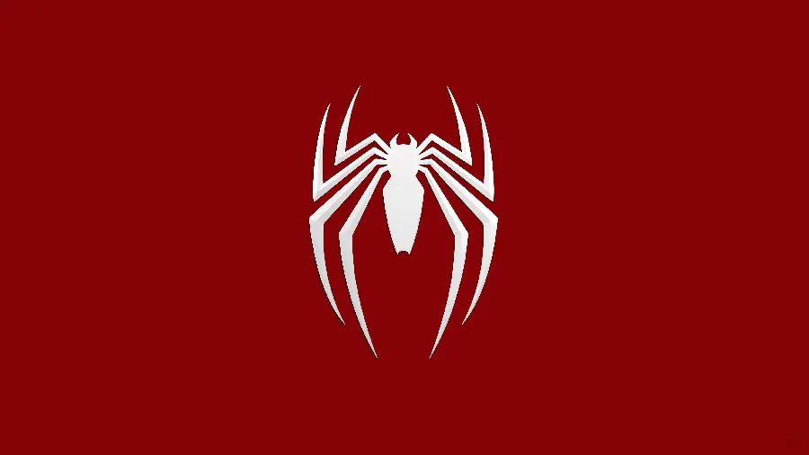 Beautiful and special Spider-Man logo with red wallpaper