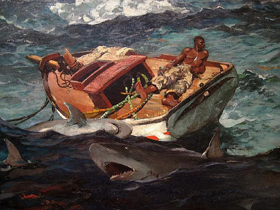 Gulf Stream is the name of an oil painting by Winslow Homer, an American painter, circa 1899 