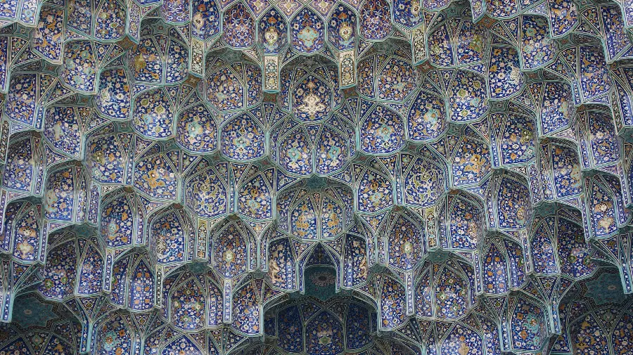 High quality photo of Imam Mosque in Iranian and Islamic architectural style