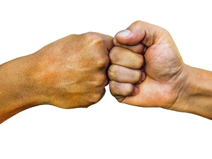 Free PNG image of a hand making a fist without a background