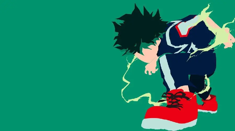 Minimalist style stock on a green background for a boy's profile 