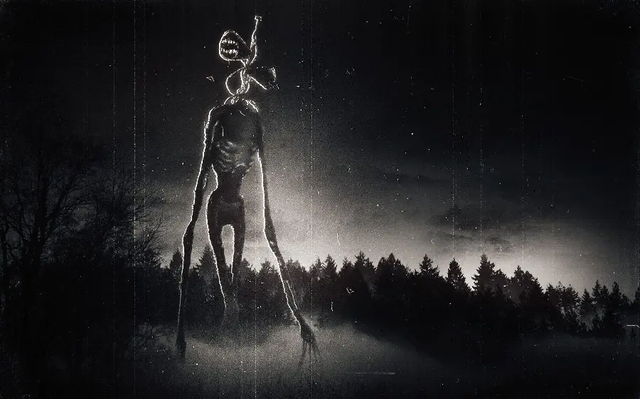 Black Surrealism Background with Strange Theme