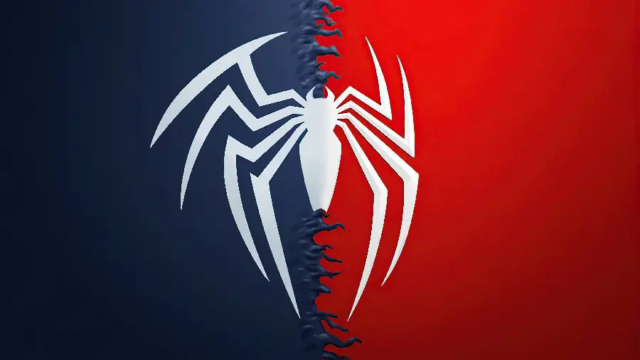 The most professional photo editing of the spider logo of the famous cinematic character Spider-Man
