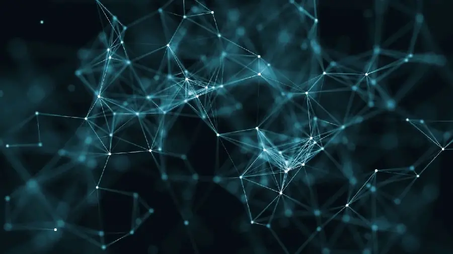 Free Download Digital Blockchain Image with Dark Background
