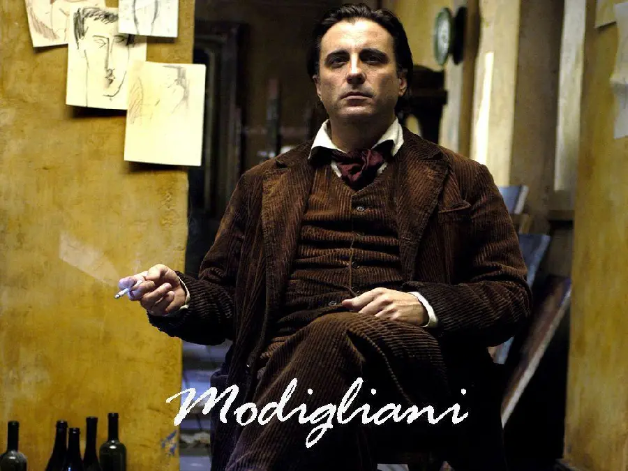 Modigliani (2004) film directed by Mick Davis and starring Andy Garcia, Omid Djalili, Elsa Zylberstein 