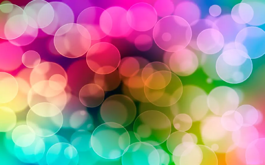 Abstract image with colorful and luminous circles for desktop