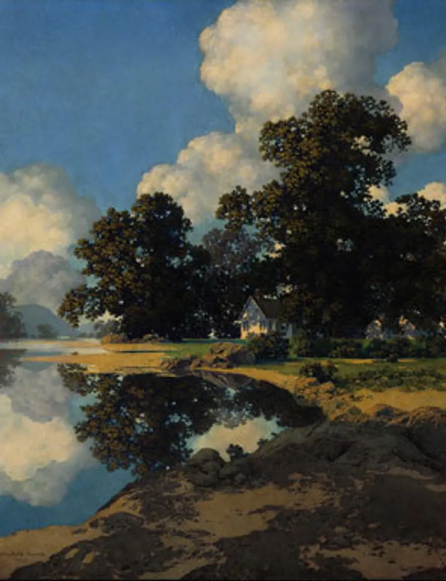 Background from the beautiful work of Maxfield Parish download for free 