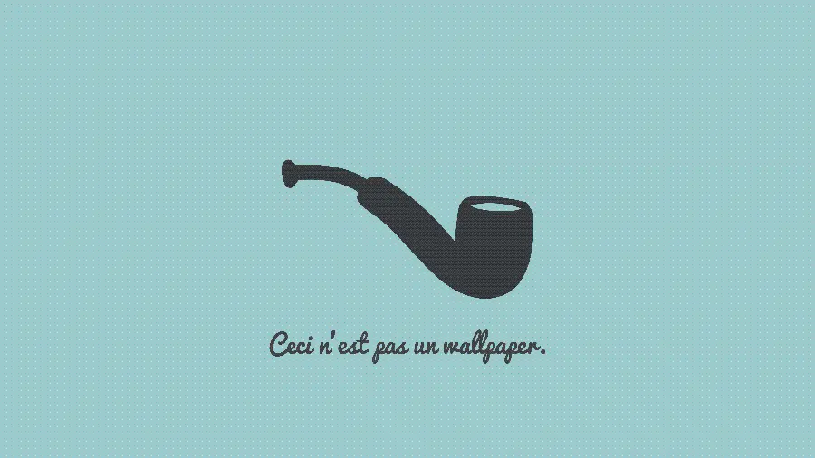 Minimalist Black Pipe Wallpaper on Blue Background 