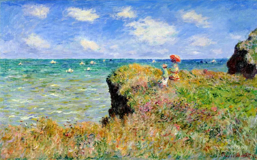 Cliff Walk at Pourville, 1882 by Claude Monet