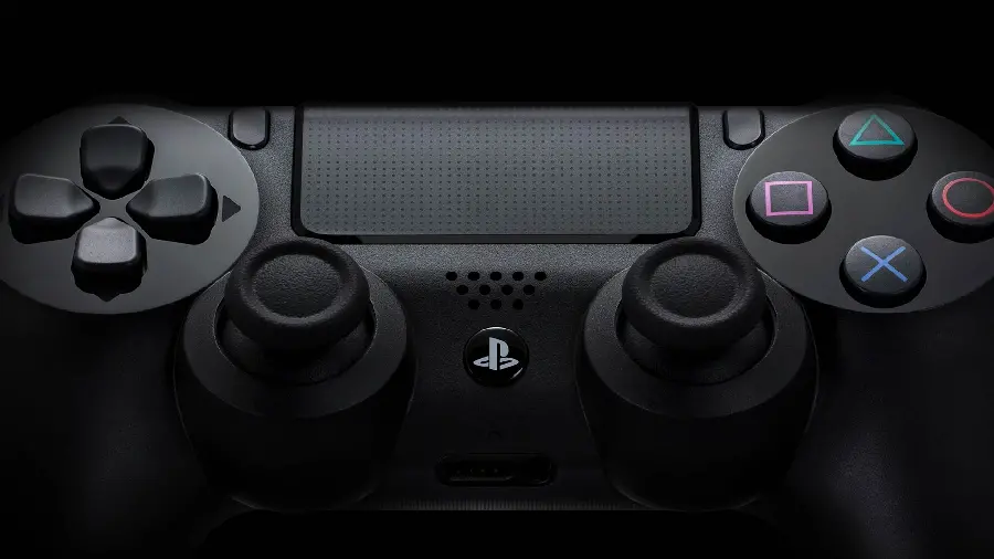 High Quality Laptop Bluetooth PlayStation Gamepad Stock Photo