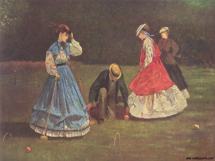 Croquet Painting, Winslow Homer, The Adventure of Eyre, Lewis Sheave, 19th Century Fashions
