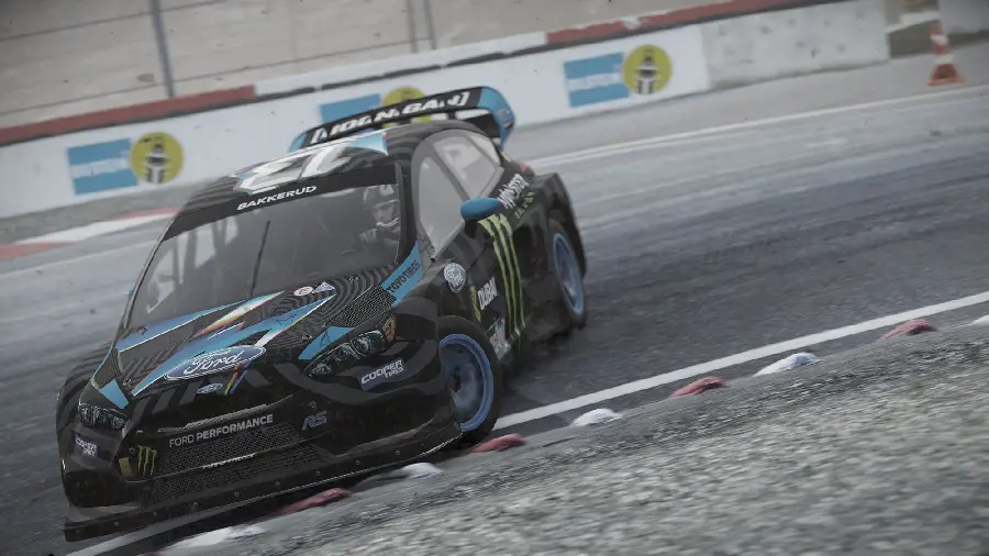Spectacular wallpaper of a car racing in a rallycross race for Instagram stories