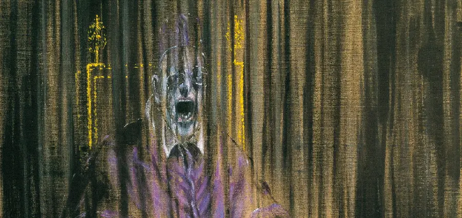 Art Print Study after Velasquez's Image of Pope Innocent Circa 1953 - Francis Bacon