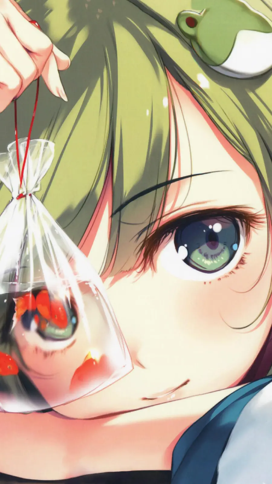 Photo of anime character with implanted eyelashes