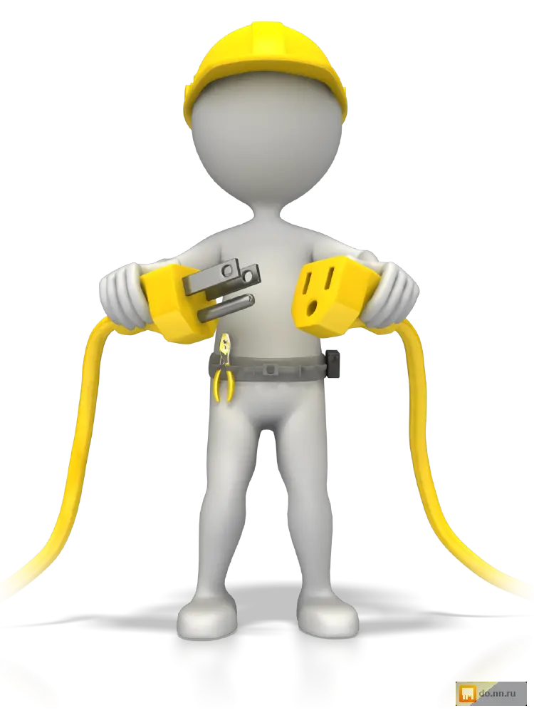Photo of a funny designed humanoid and character of an electrical engineering job plan 