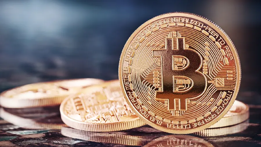 Bitcoin coin image for laptop background