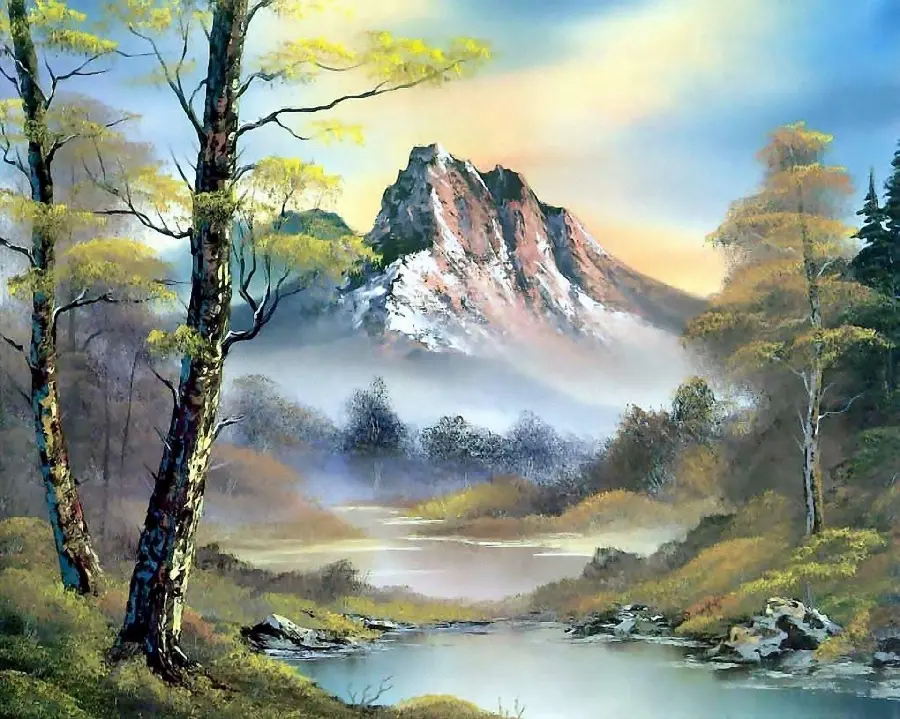 A very beautiful and special winter nature painting by Michelangelo