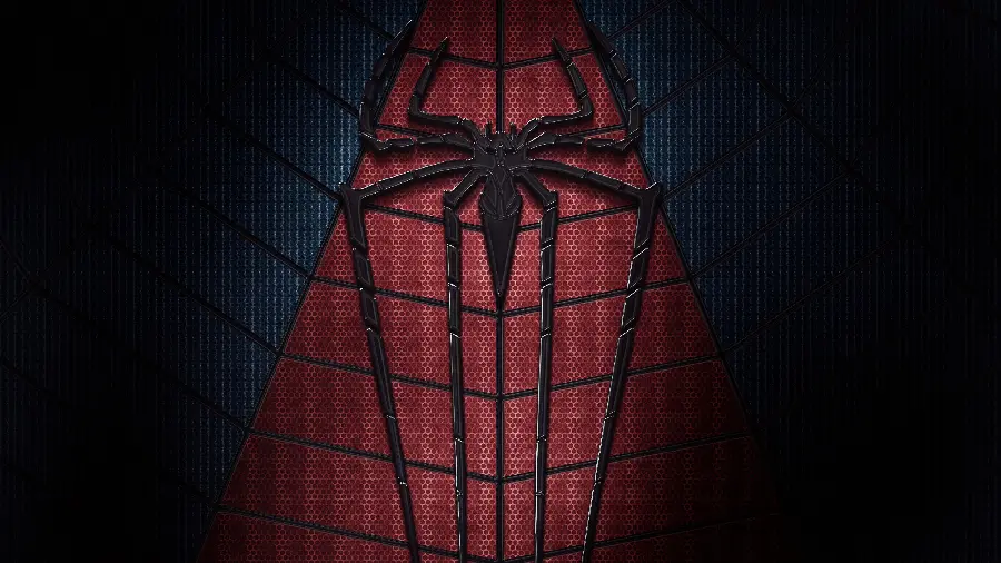 The most stylish Spider-Man logo with a dark scary background 