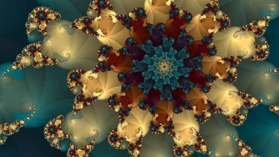 Image with a bright and special pattern in abstract fractal art