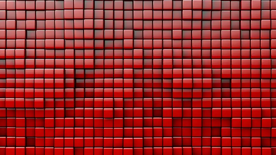 Stylish and special HD wallpaper of shiny or shiny red cubes, compact brick