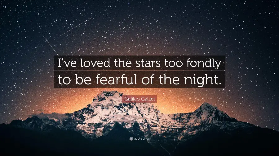 Photo text from the words of the great astronomer Galileo Galileo Quotation 