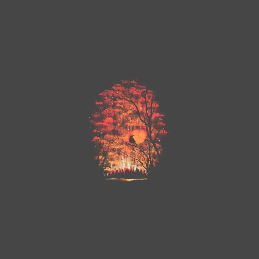 Cool autumn background, modern and minimalist black background full HD 