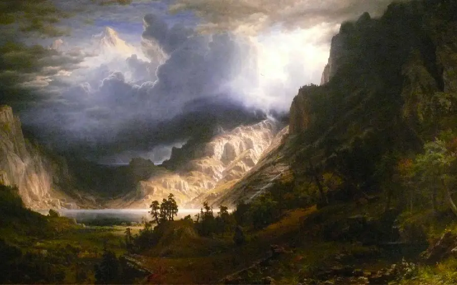 Download photo of Michelangelo's strangest painting with dark colors and a rough cloudy sky
