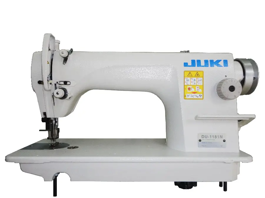 Photo of a modern style JUKI sewing machine on a white background