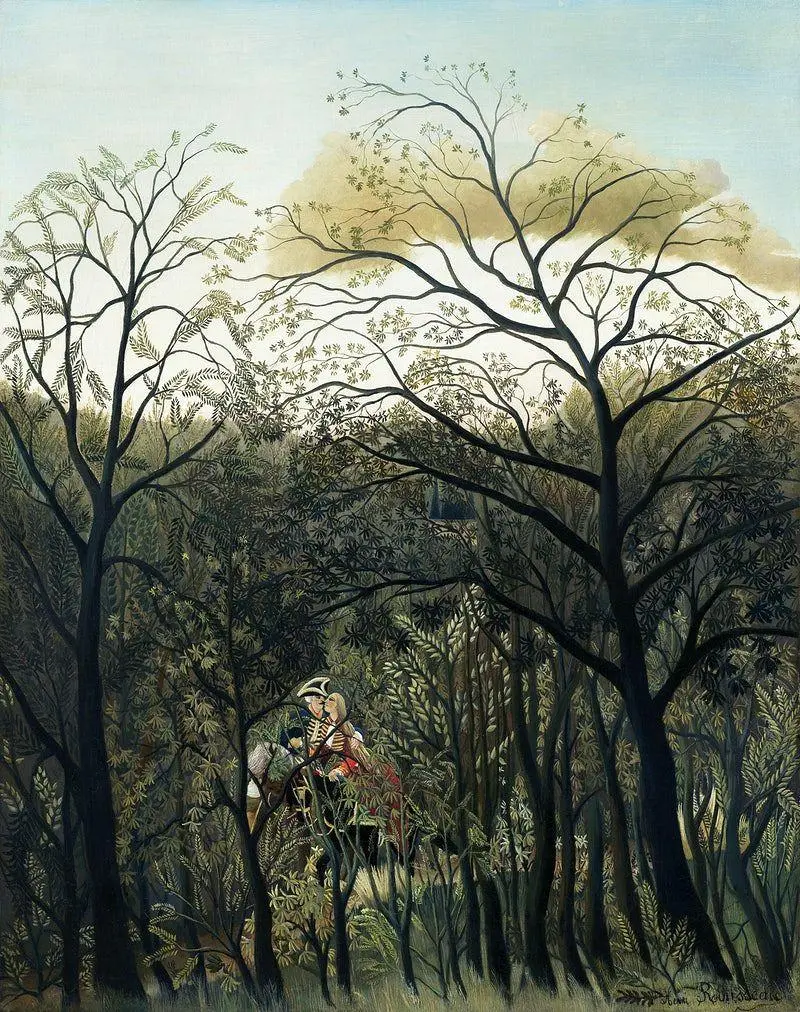 Download photo of the painting The Camp by Henri Rousseau French self-taught painter 