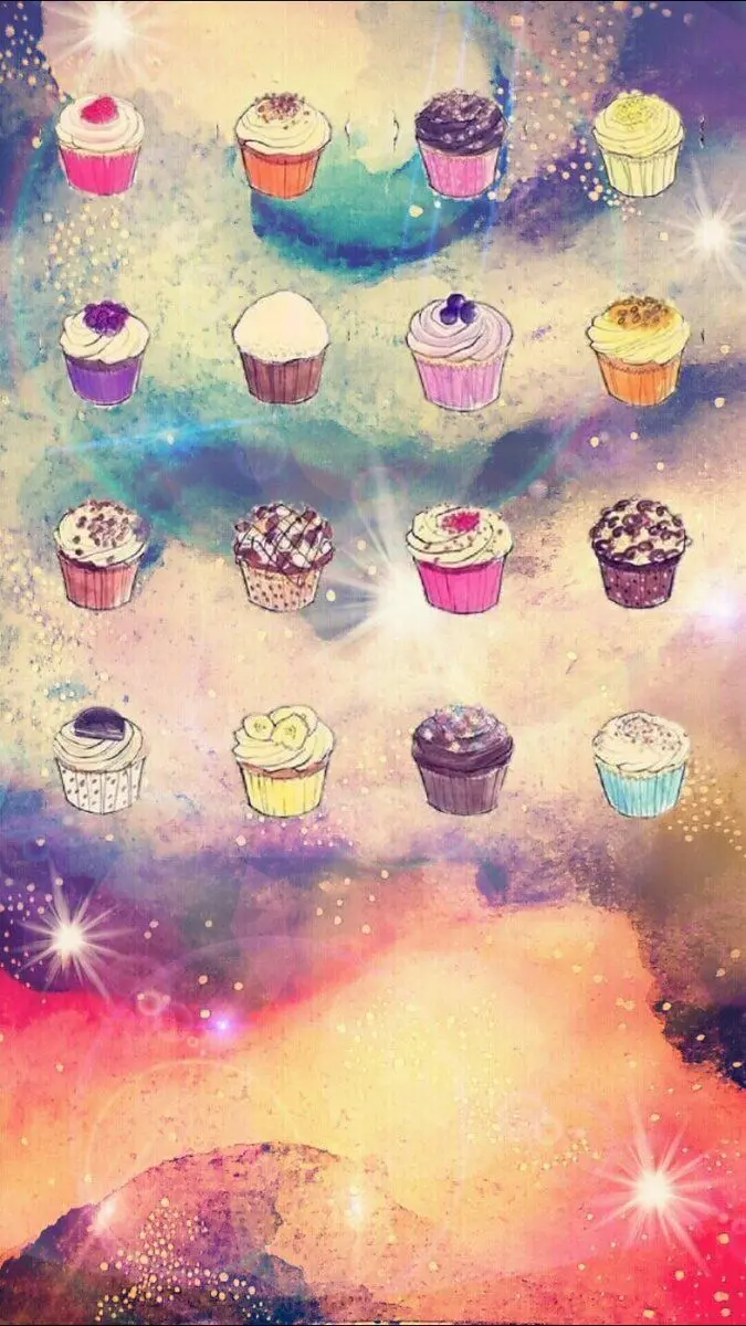 Wallpaper and background Googly with a design of delicious pastries and cupcakes 