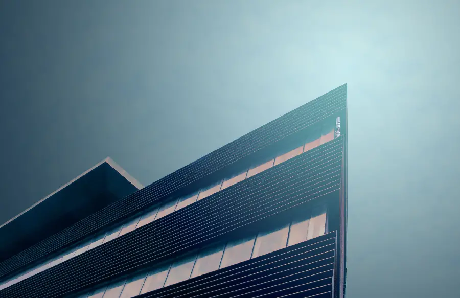 Minimalist Steel and Glass Building Wallpaper