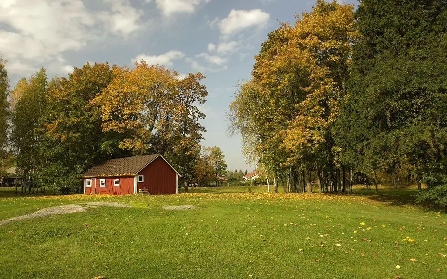 Granary Wallpaper Between Farmland and Farm for Painting Inspiration
