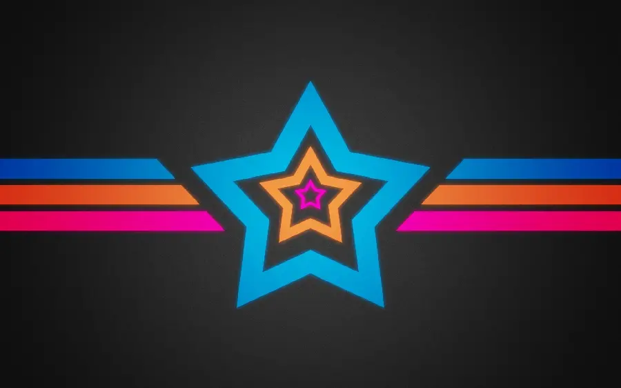 Download the star design background with cheerful blue and red colors