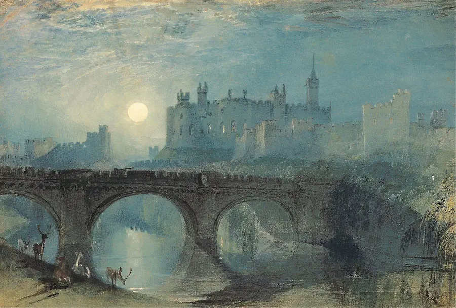 Download the picture of the painting of Brougham Palace by the famous English painter William Turner 