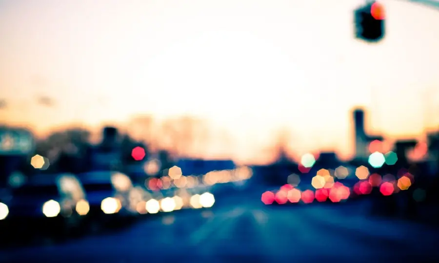 High Quality Blurred and Matte Photo of Quiet City Street Lights