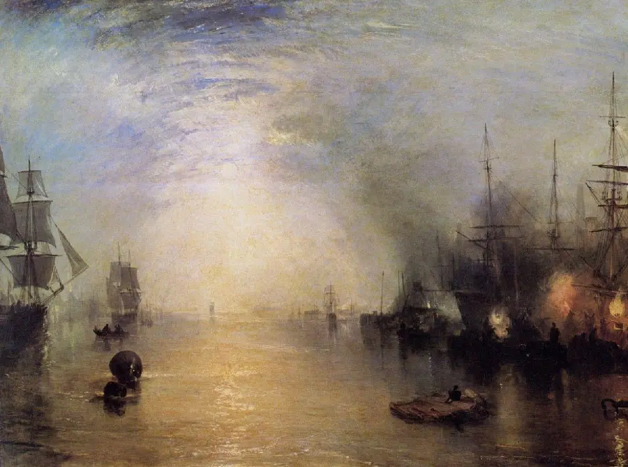 Seascape painting of Aosa by William Turner in full HD quality 