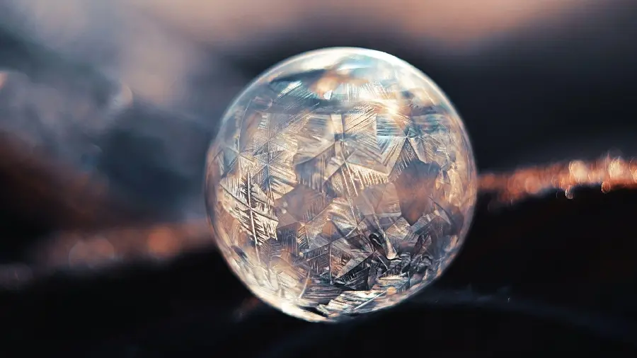 Crystal and glass ball background for display window decoration