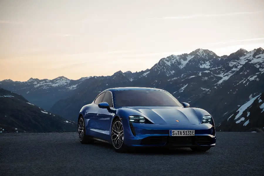 Photo of a high-end foreign car on the road for car enthusiasts' profiles and backgrounds