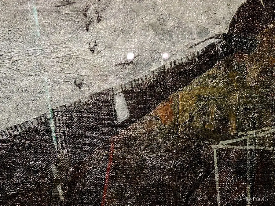 A cool painting by Egon Schiele called Landscape with Crows