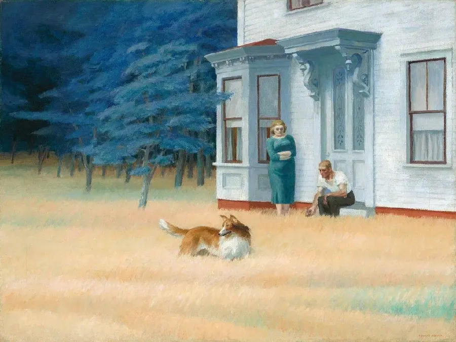 Edward Hopper's Cape Cod Evening Painting - A Long Look 1939
