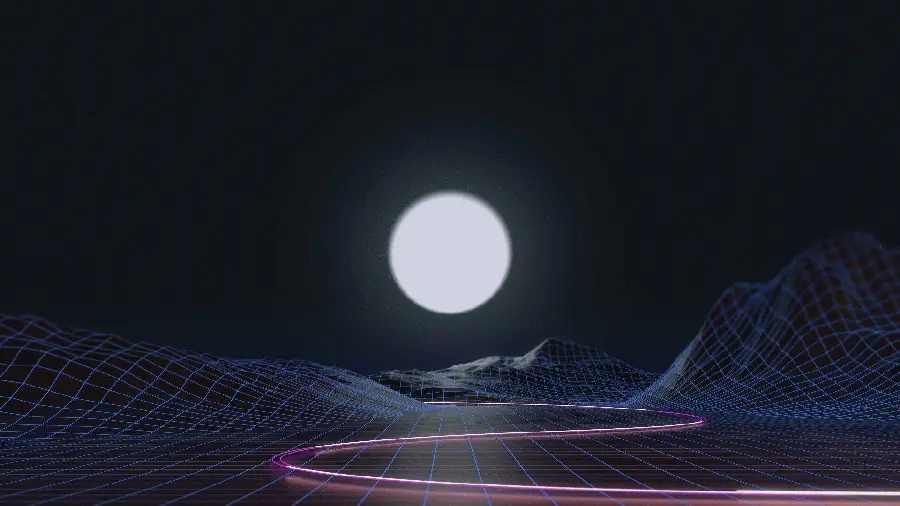 3D Wireframe Wireframe 3D Landscape Pattern and Model