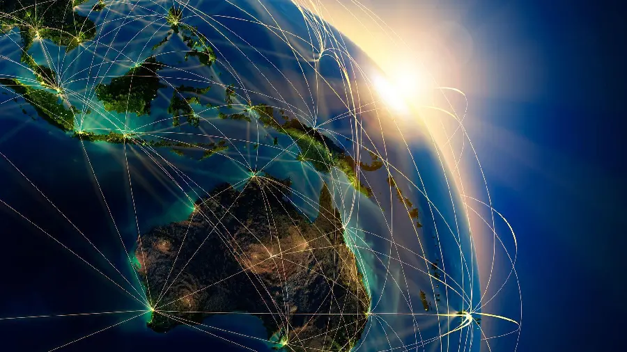 Wireless network and Wi-Fi international communication background