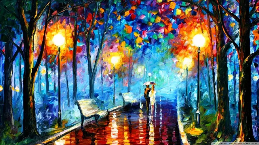 Modern abstract art in a very beautiful romantic fantasy photo 