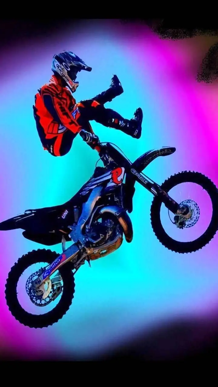 The background of the peak of excitement and pleasure of professional motorcyclists with spectacular moves in 4k quality