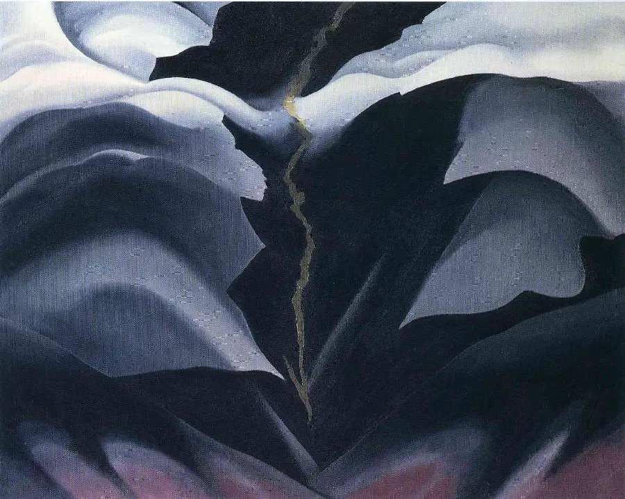 Image of the painting Dark and Dark A Black Place by Georgia O'Keeffe