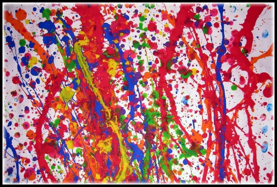 Splatter Paintings in Pollock Style 1950 Abstract Expressionism 
