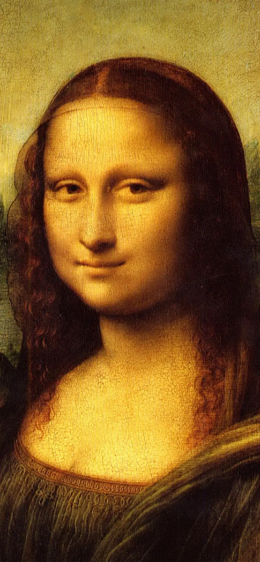 The most famous classic painting called Mona Lisa's smile for iPhone wallpaper