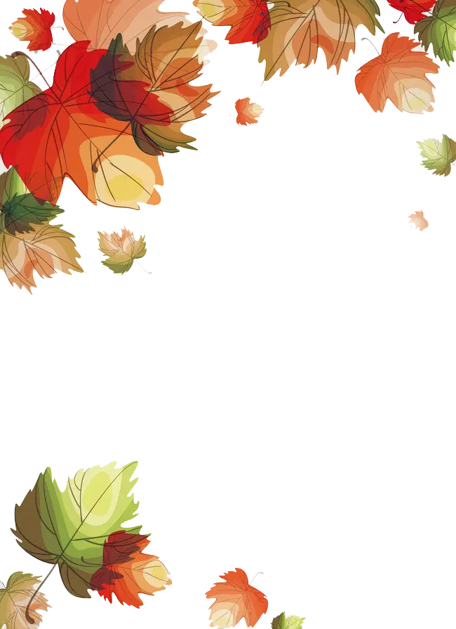 Download a simple PNG image with an autumn frame design for writing text